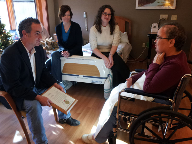 Diane with friends and Sen. Jon Erpenbach